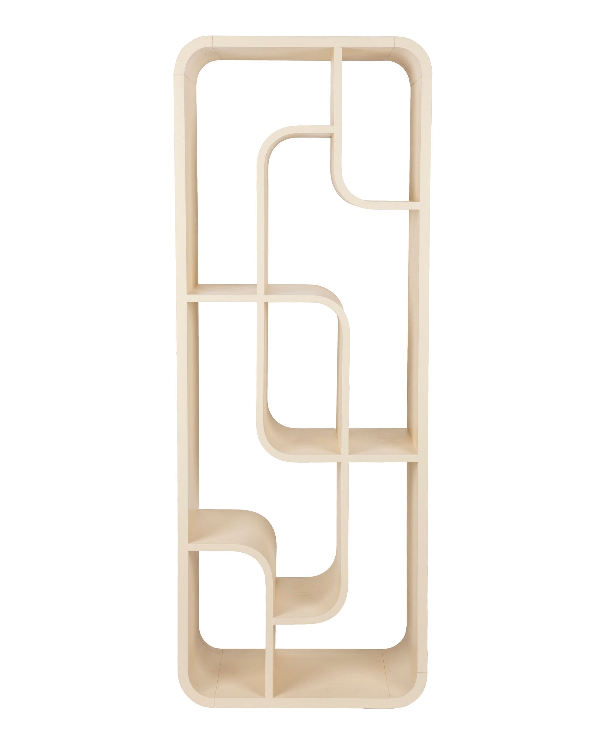 Zuiver Seven Abstract Beige Oak Wood Display Unit